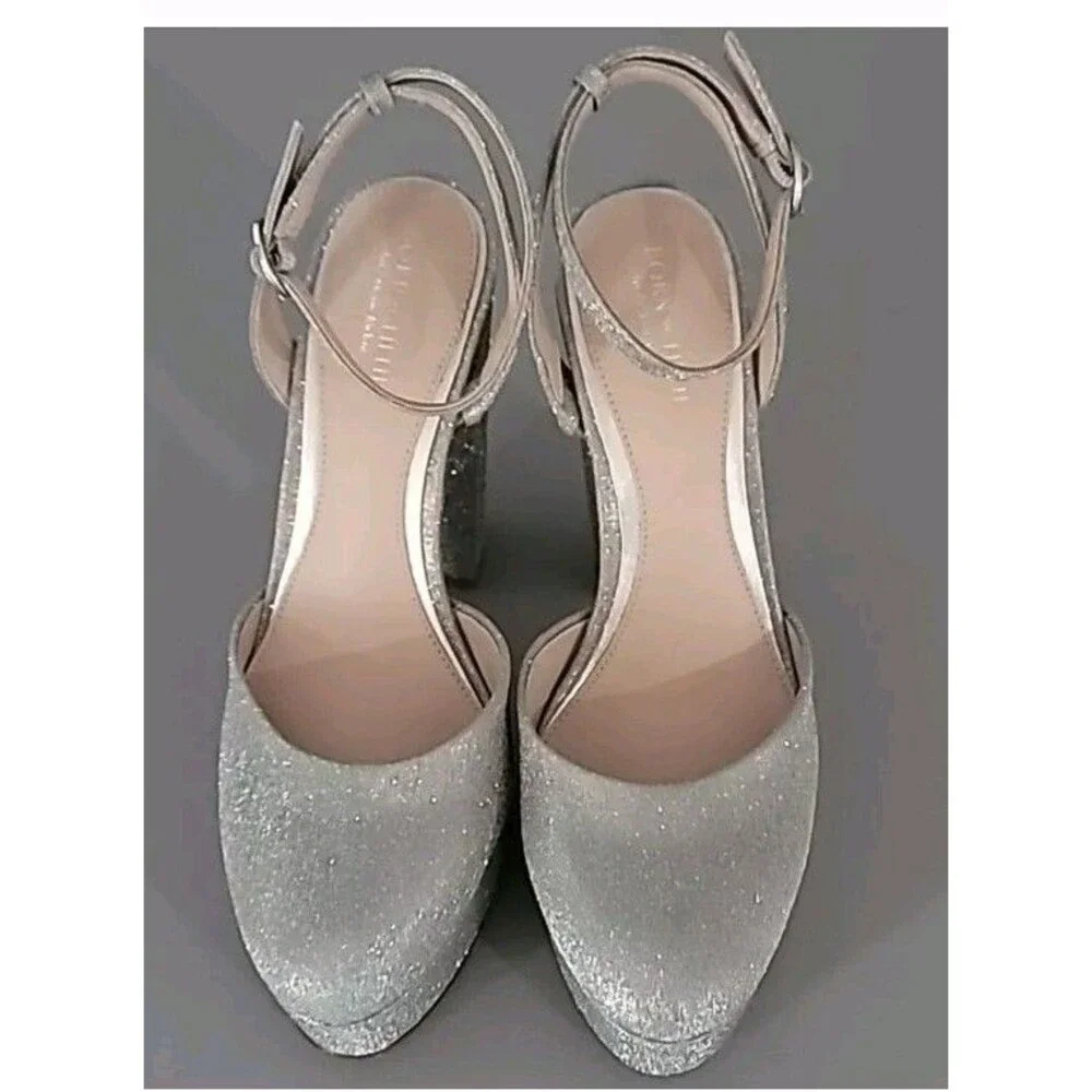 Born on Fifth x Antonio Melani  Metallic Glitter Closed Toe Platform Pumps 9.5M